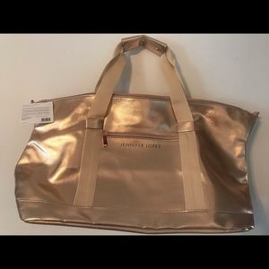 Jennifer Lopez Weekender Bag in Rose Gold
